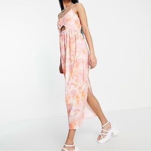Topshop tie-dye Pink Women's maxi Dress